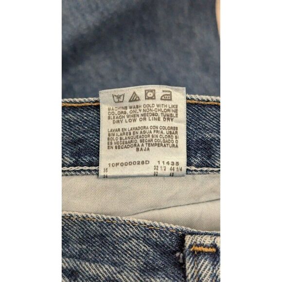 Wrangler Mens 33x32 Blue Denim Jeans Solid Pure Cotton Pockets Tapered Mid Rise - Picture 7 of 7